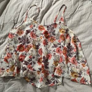 Crop spaghetti strap blouse